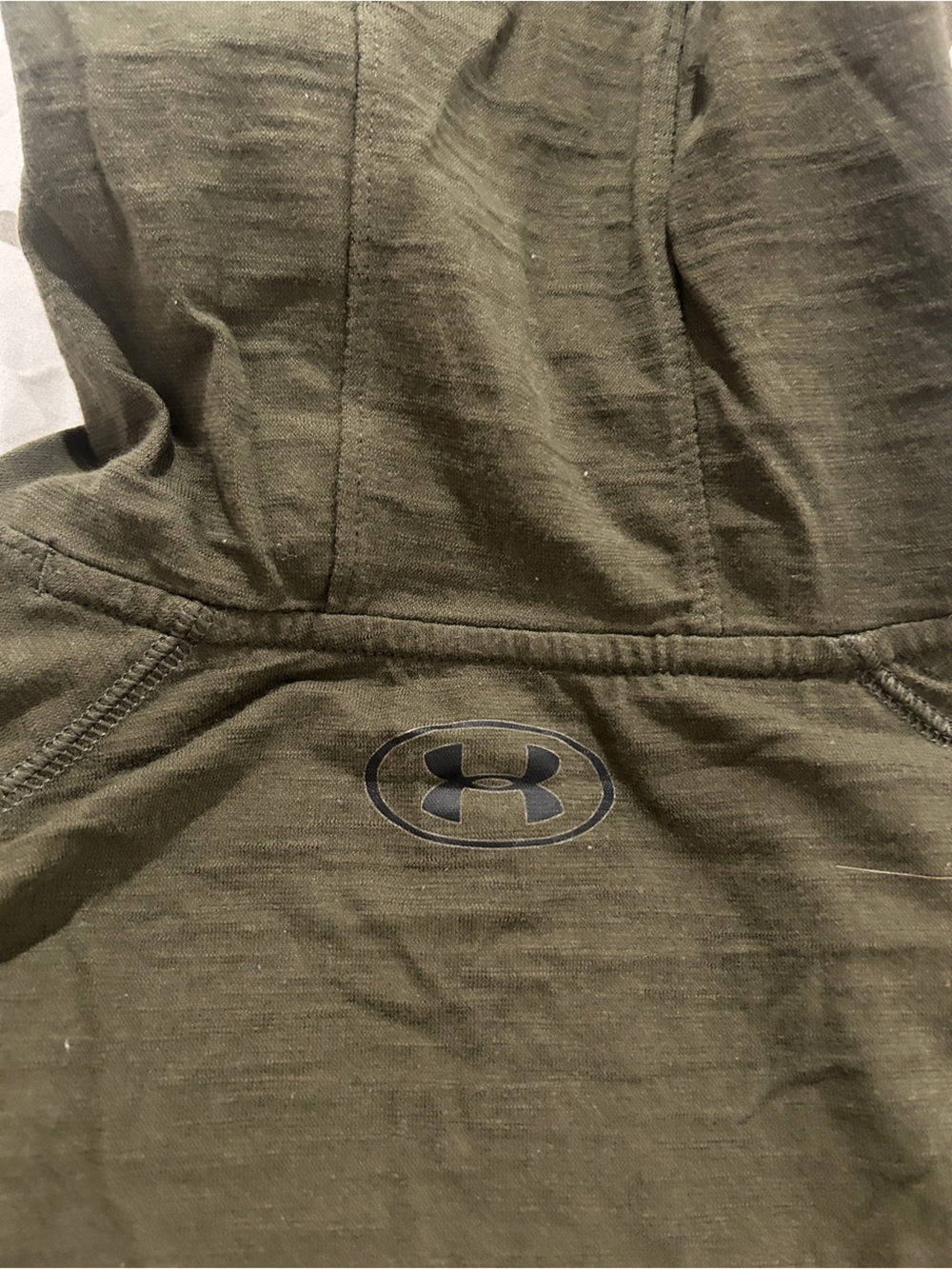 Under Armour Project Rock Men's Large Charged Cotton Green S/S Hoodie T-Shirt - Picture 8 of 10